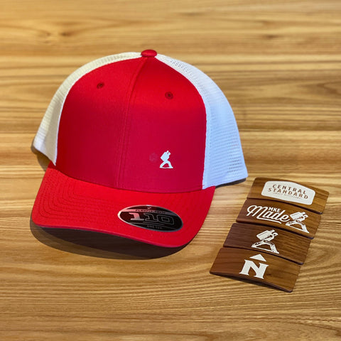 Red Magnetic Snapback Trucker Hat